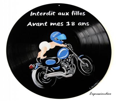 vinyle deco, bébé moto